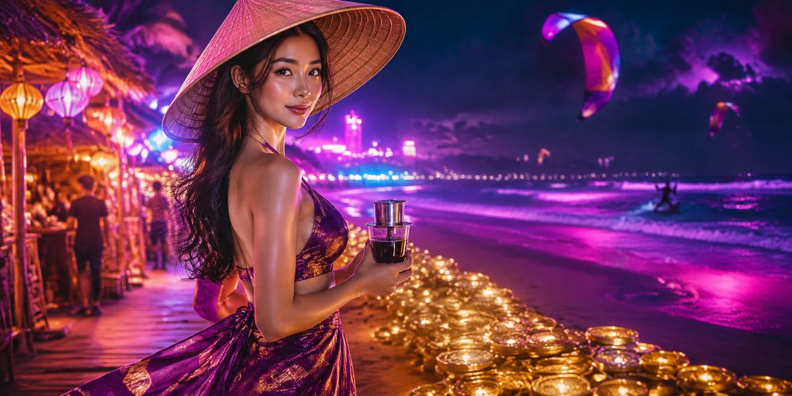 Cảnh biển Mũi Né với người chơi thư giãn và suy nghĩ về chơi game có trách nhiệm