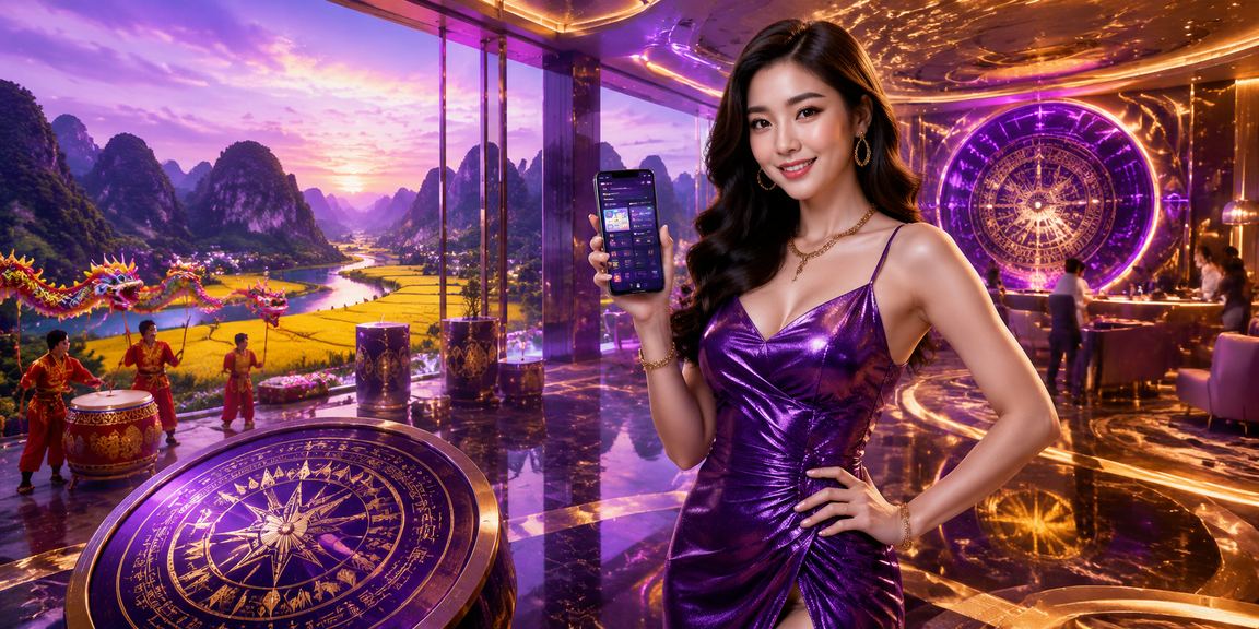 Người dùng tại Ninh Bình trải nghiệm casino mobile với ánh đèn neon rực rỡ về đêm